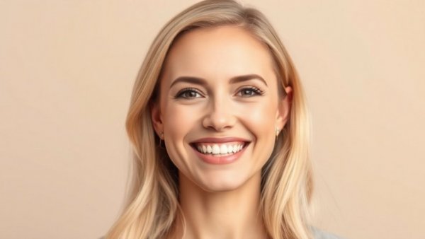 Smiling woman portrait reflecting radical honesty during the holidays.