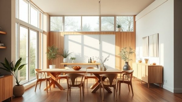 Popular Dining Spaces of 2025: Cozy and bright modern dining area.