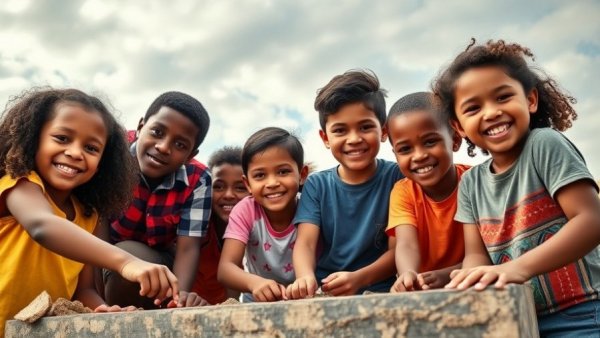 Children collaborating in construction project demonstrating everyday habits for raising kind kids.