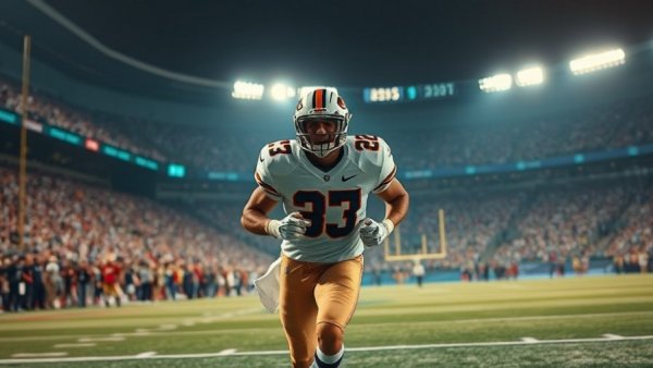 Football player celebrating during an NFL game.