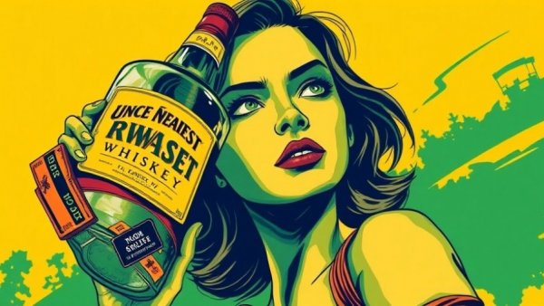 Uncle Nearest Whiskey control crisis illustration with bottle and figure.