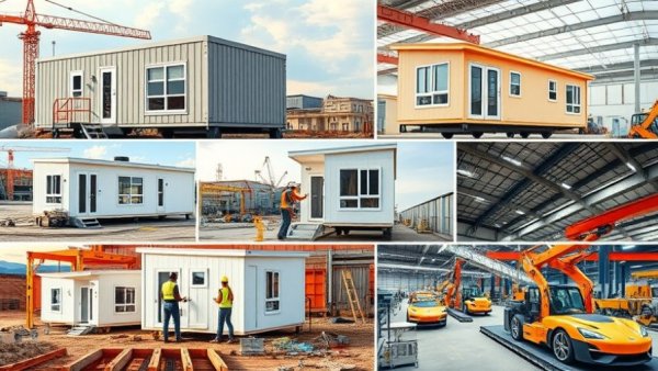 Collage depicting Boulder affordable housing solutions with modular homes.