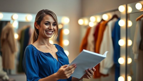 Jamie-Lynn Sigler in dressing room reading scripts, warm setting.