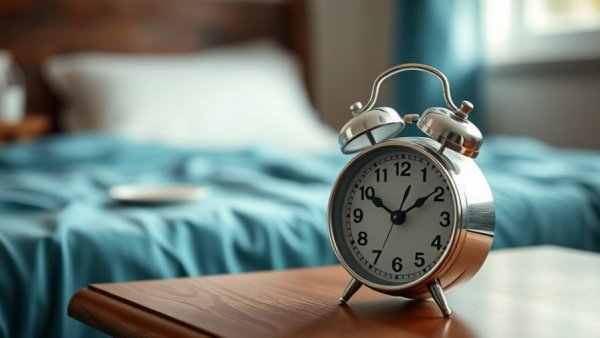 Classic alarm clock indicating sleep regularity benefits.