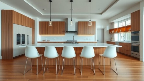 Modern kitchen design highlighting potential remodeling regrets.