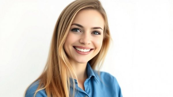 Smiling woman in blue for Virgo February 2026 Horoscope