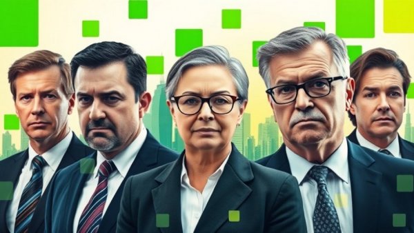 Collage of business figures with city background, focusing on Epstein Files and Startup Investments.