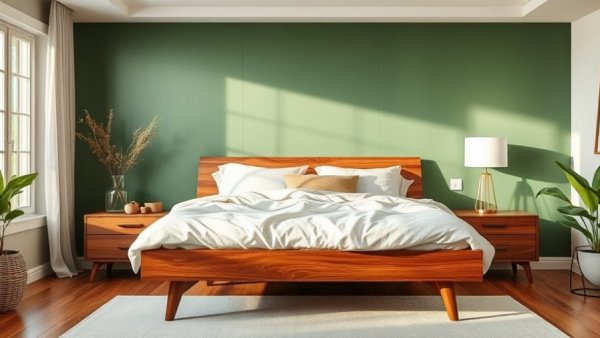 Cozy bedroom with modern decor showcasing ways to create healthy habits at home.