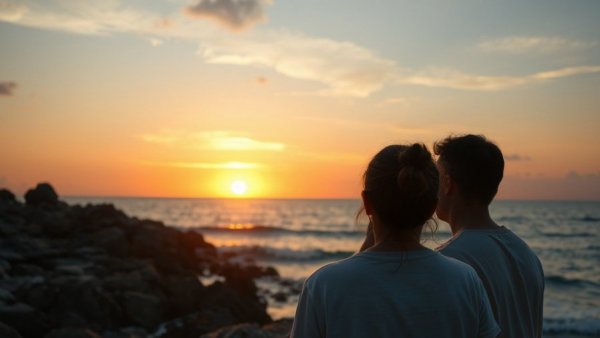 Southern California sunset, family-friendly coastal activity.