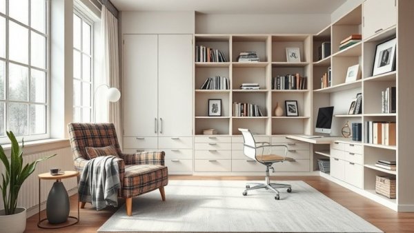 Modern home office trends 2026 with minimalist design.