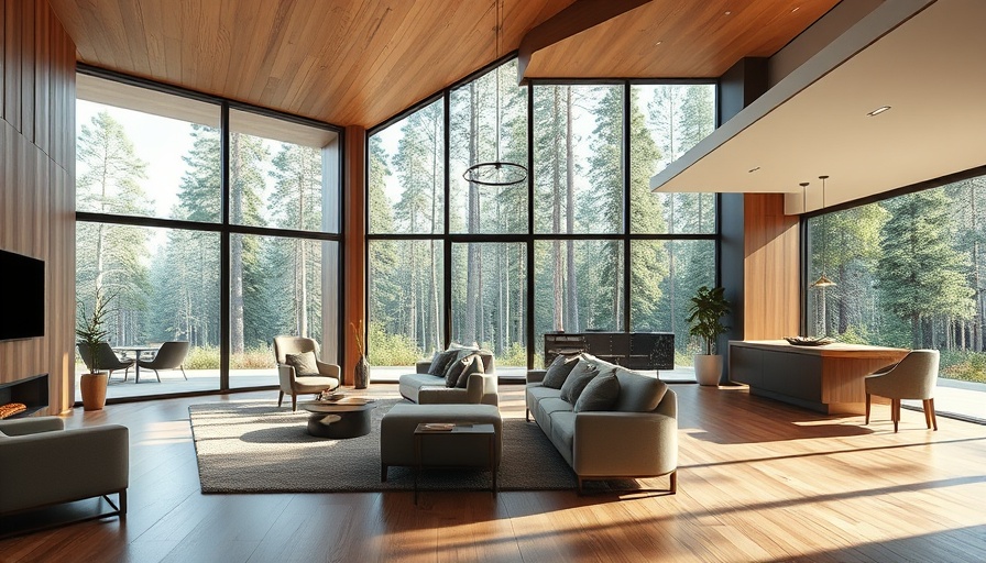 Open-concept space with scenic nature view for spring home upgrades.