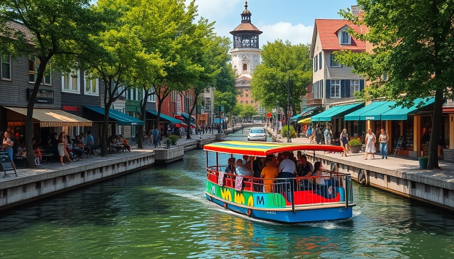 Family vacation in San Antonio, riverwalk boat tour.