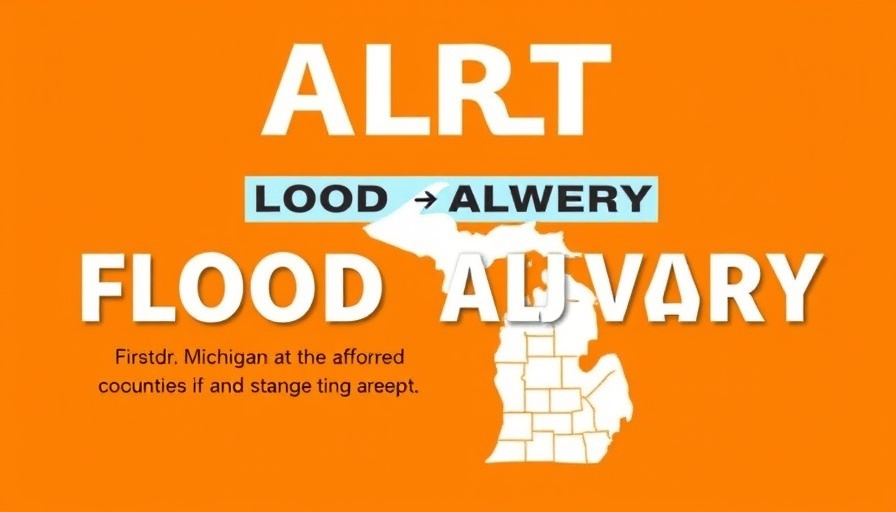 Flood Advisory graphic for Baraga and Houghton Counties with bright design.