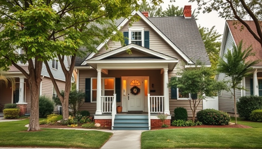 Charming suburban house, inviting social yard, community connection.