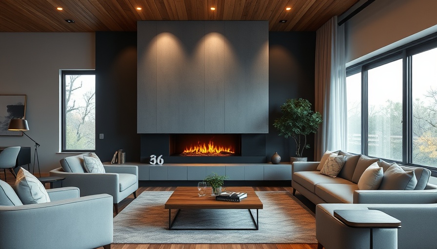 How to Decorate a Living Room with a sleek fireplace and modern decor.
