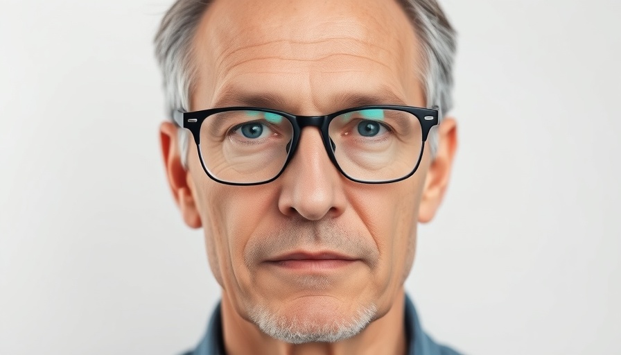 Portrait of a middle-aged man, Energy Star program impact concept