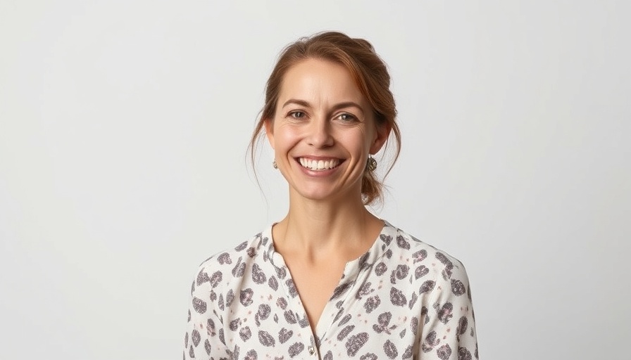 Portrait of a smiling woman, Impact of Tariffs on Businesses concept.