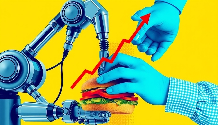Graphic showing importance of humans in automation with robot and hands.