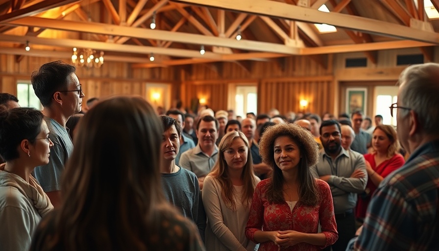 Grand Rapids community meeting after mistrial discussion in a large hall.