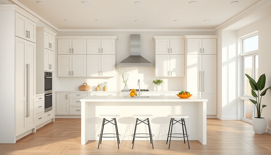 Refinished cabinets in a modern kitchen with a warm new look.