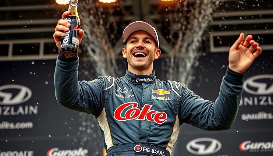 Denny Hamlin celebrating with Coke, Denny Hamlin OH-IO chant.