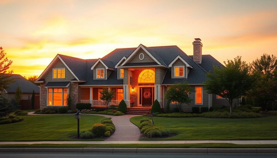 Charming custom home on Lake Minnetonka at sunset