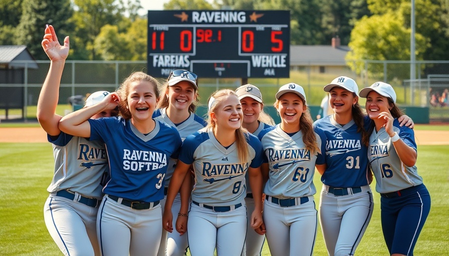 Ravenna softball team's triumphant moment on the field.