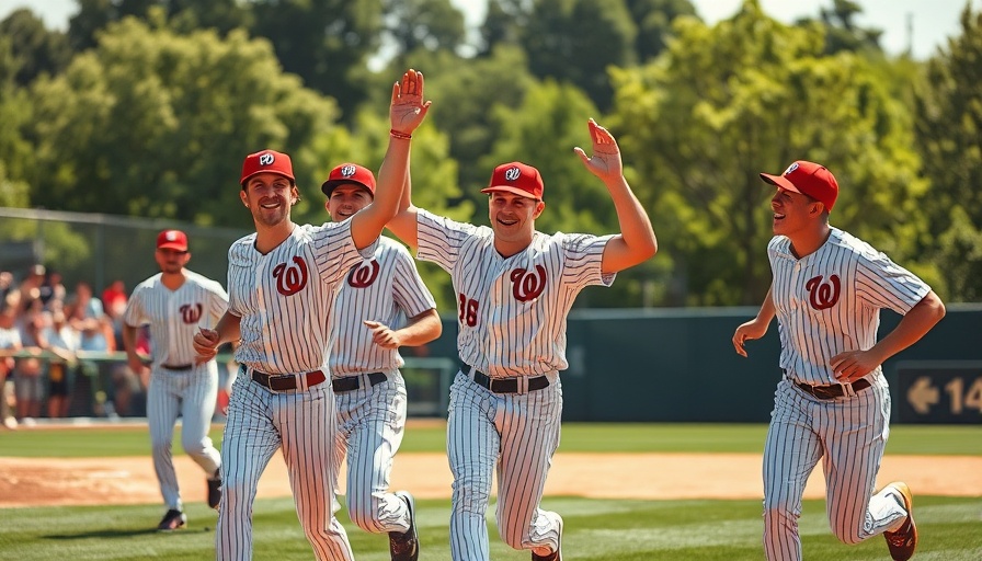 Standish-Sterling baseball players celebrating a double play