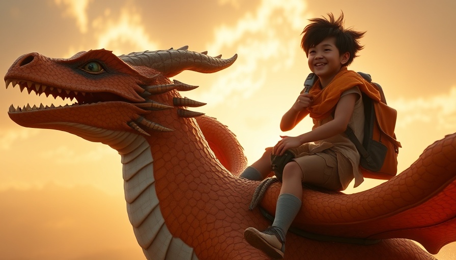 How to Train Your Dragon movie review image with characters riding a dragon.