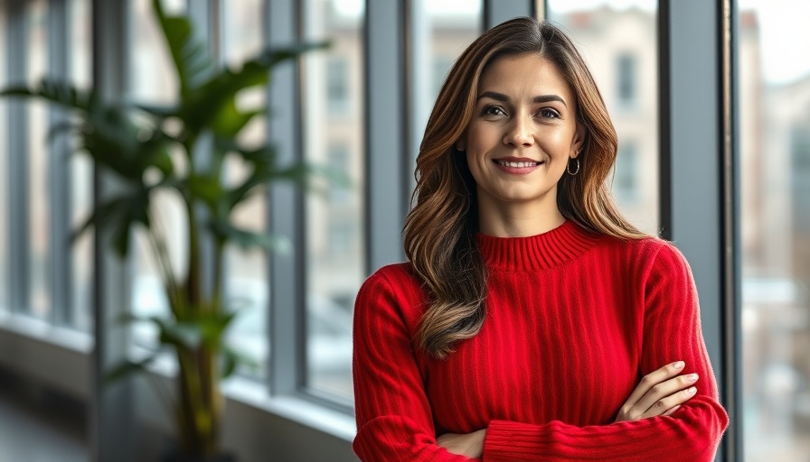 Mississippi AI Hub: Magazine-style cover featuring a confident woman in a red sweater.