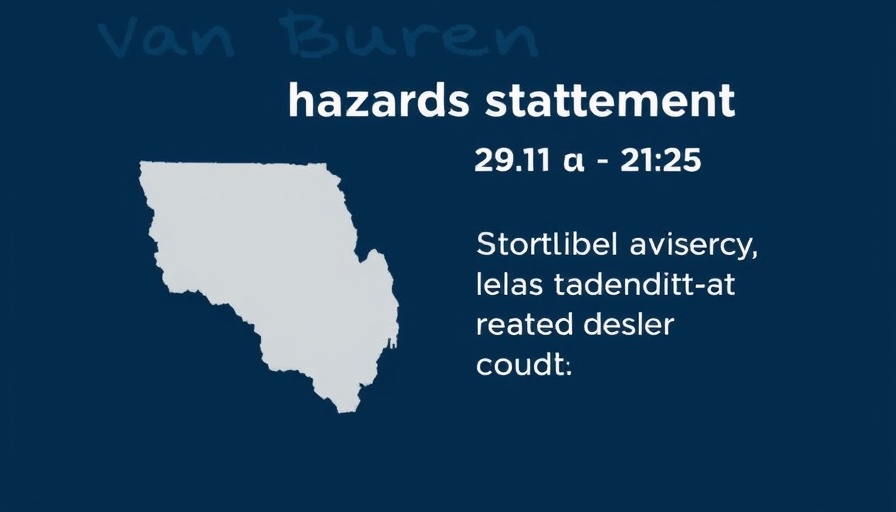 Van Buren County beach hazards statement with dates.