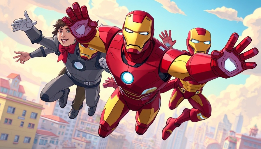 Animated Iron Man Preschool Series poster featuring Iron Man and friends.