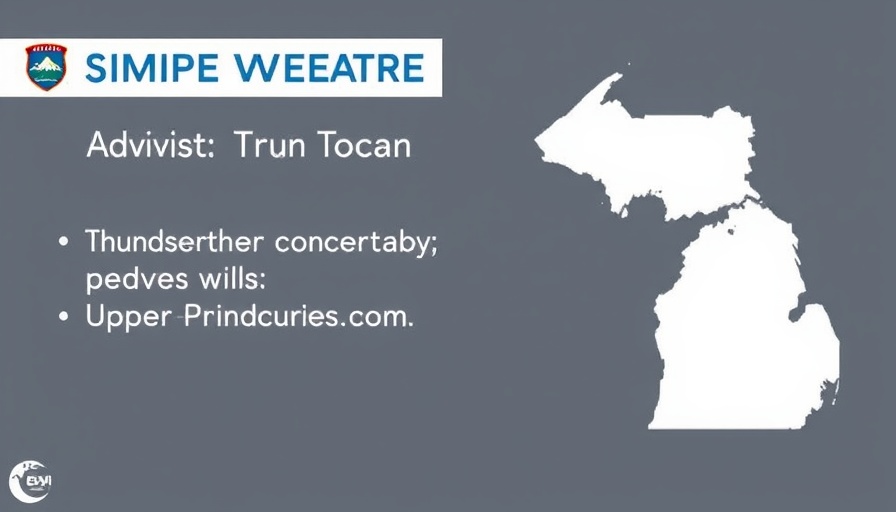 Thunderstorms Upper Peninsula weather alert graphic
