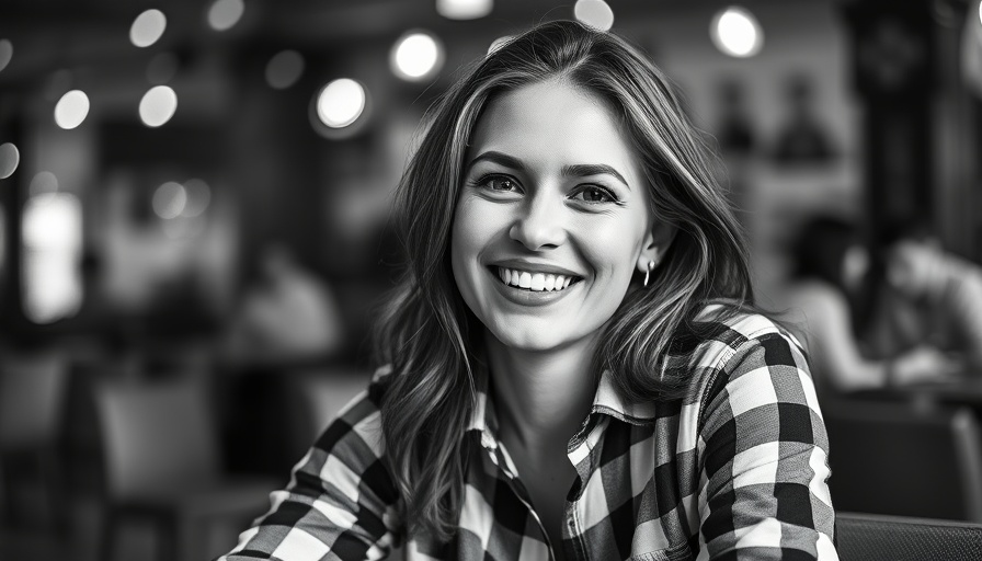 Smiling woman in a casual indoor setting