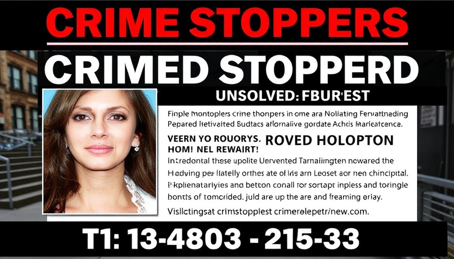 Flint woman fatal stabbing investigation reward poster.