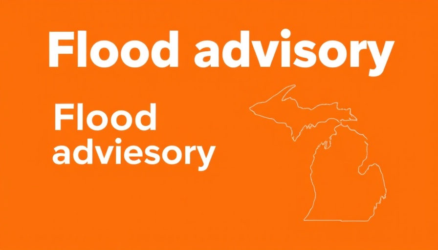Flood advisory Northern Michigan with date and location details.