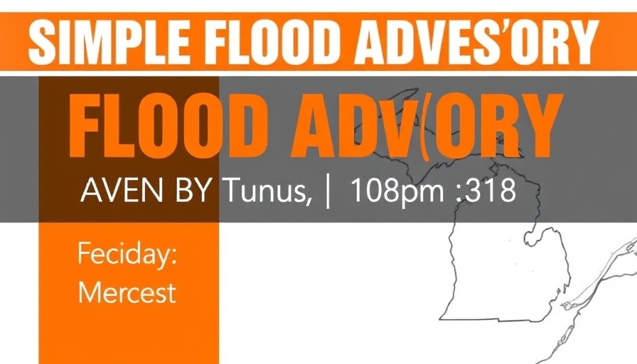 Northern Michigan flood advisory map and details.