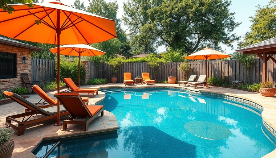 Inviting pool area with lounge chairs for summer fun.