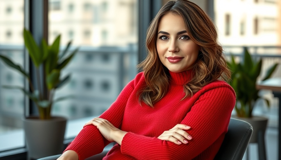 Businesswoman in red sweater on magazine cover, expanded small-business stock exclusion.
