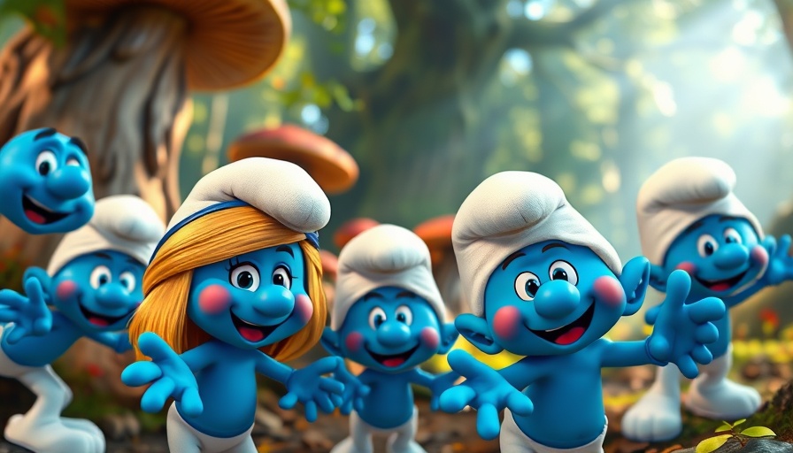 Lessons of Uniqueness in the Smurfs, cheerful characters in a forest.