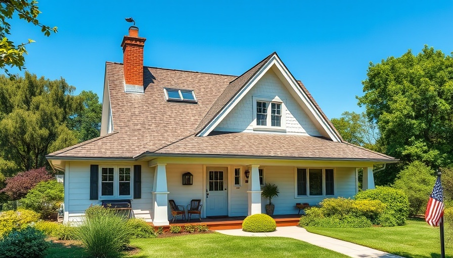 Renovated country cottage with lush surroundings.