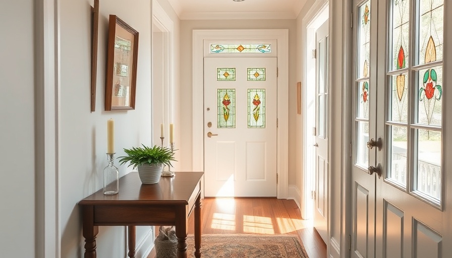 Elegant hallway in a sensitively renovated waterfront home.