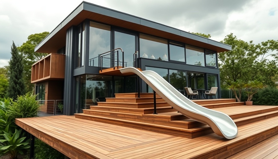 Modern deck with unique slide feature, showcasing innovative design.