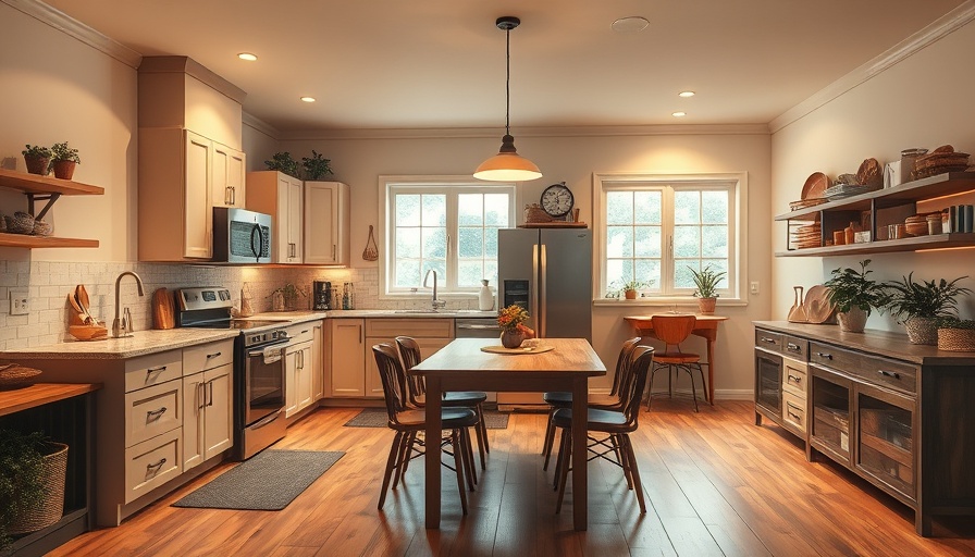 Warm and inviting kitchen with light wood cabinets and dining area