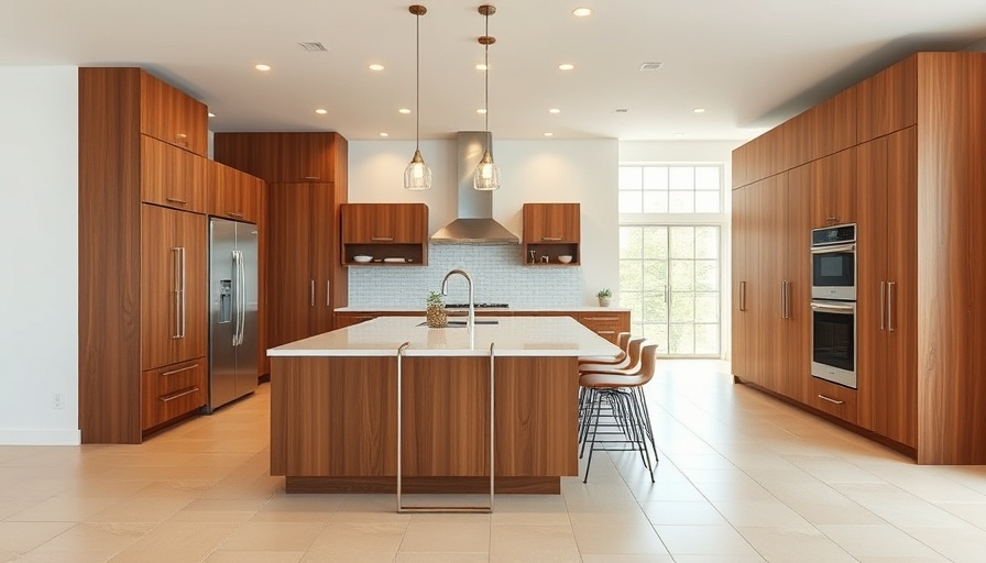Family-friendly kitchen design with spacious layout and wooden cabinets.