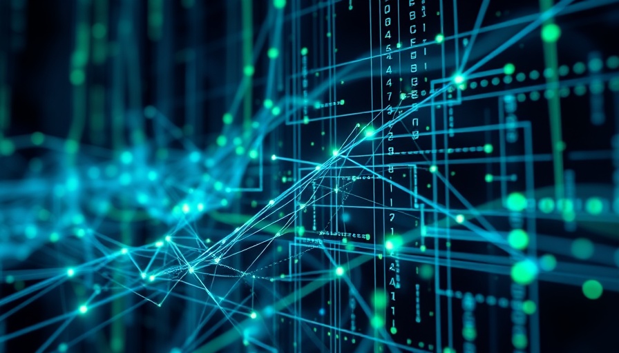 Futuristic network concept illustrating AI usage policies to prevent data leaks.