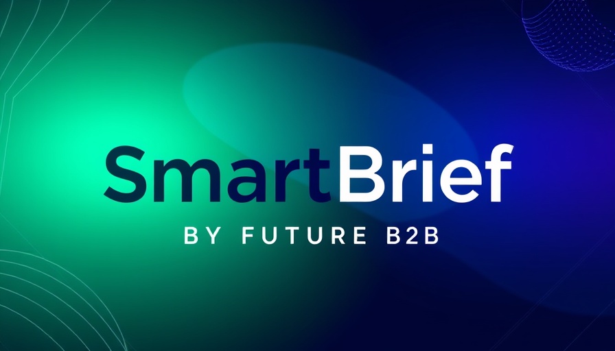 SmartBrief newsletter design with gradient background and sleek typography.