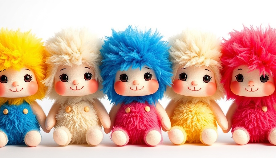 Colorful fake Labubu dolls on display, highlighting potential danger.