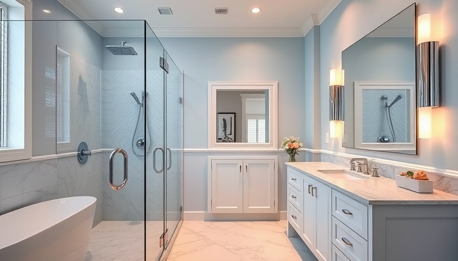 Elegant bathroom with modern shower and design tips.