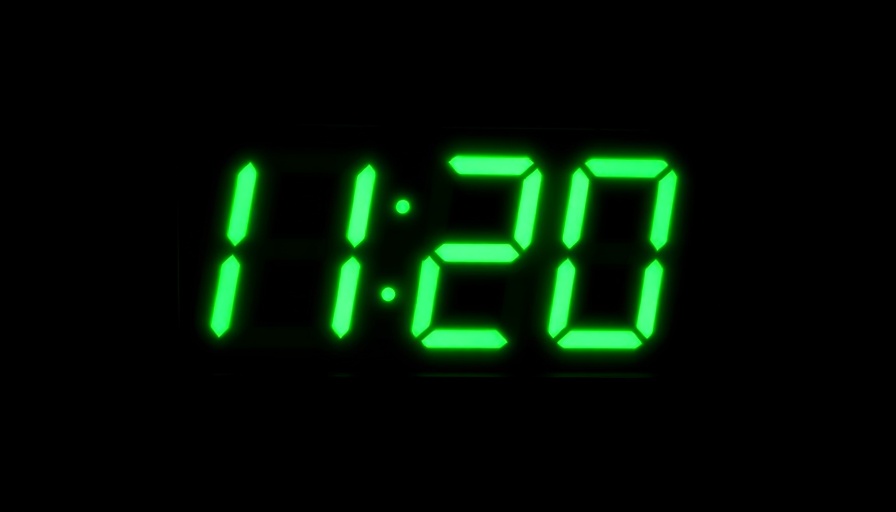 Digital clock display showing 12:00, representing AI and the blinking 12 problem.